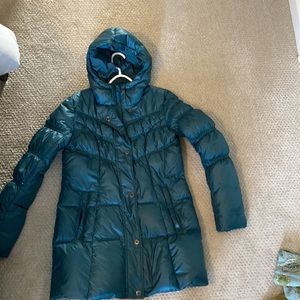 Prana puffer jacket.  Green, Size small.